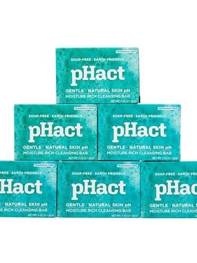 ANDREW LESSMAN pHact Moisture-Rich Soap-Fragrance Free Cleansing Bar-6pks 4.25oz